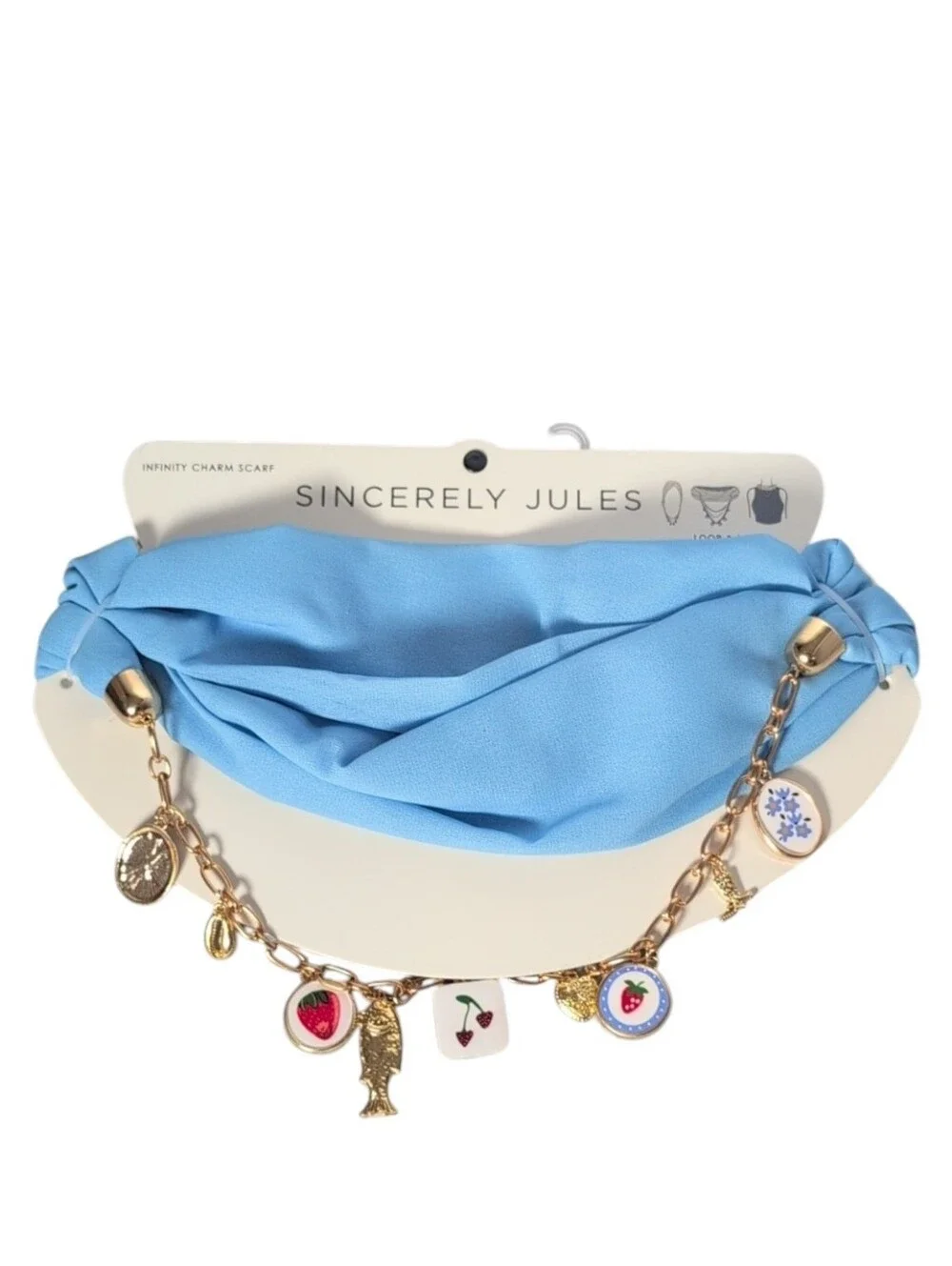 Sincerely Jules Infinity Charm Scarf Loop & Layer Summer Themed